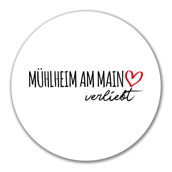 Aufkleber Mühlheim am Main verliebt 10cm Sticker