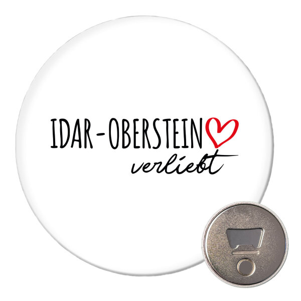 Magnet Idar-Oberstein verliebt 59mm Kühlschrankmagnet Flaschenöffner