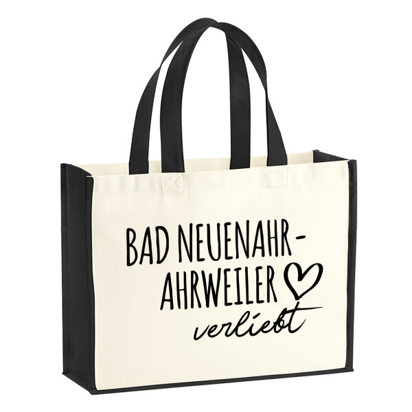 Jutetasche Bad Neuenahr-Ahrweiler verliebt 21 Liter Black