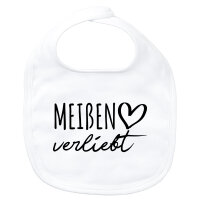 Baby Lätzchen Meißen verliebt Klettverschluss