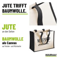 Jutetasche Meißen verliebt 21 Liter Black