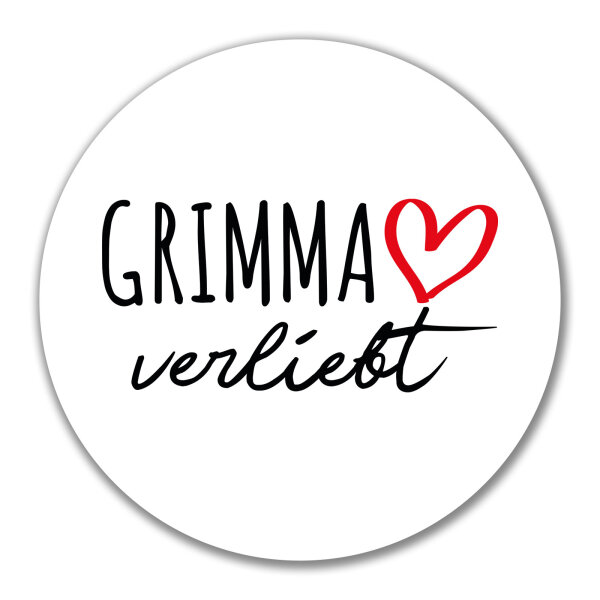 Aufkleber Grimma verliebt 10cm Sticker
