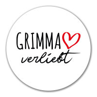 Aufkleber Grimma verliebt 10cm Sticker