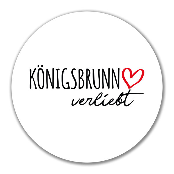 Aufkleber Königsbrunn verliebt 10cm Sticker