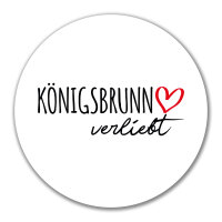 Aufkleber Königsbrunn verliebt 10cm Sticker