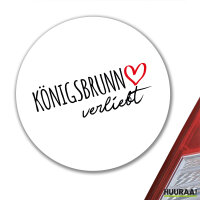Aufkleber Königsbrunn verliebt 10cm Sticker