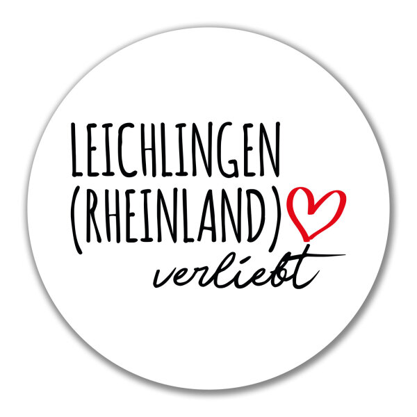 Aufkleber Leichlingen Rheinland verliebt 10cm Sticker