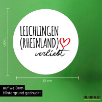 Aufkleber Leichlingen Rheinland verliebt 10cm Sticker