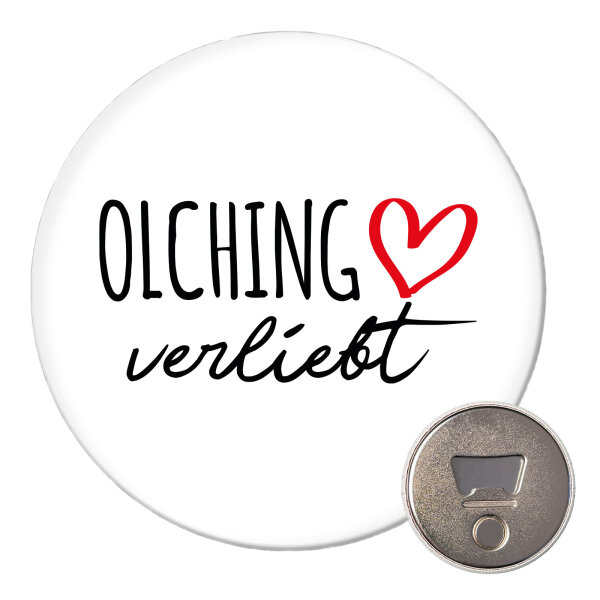 Magnet Olching verliebt 59mm Kühlschrankmagnet Flaschenöffner