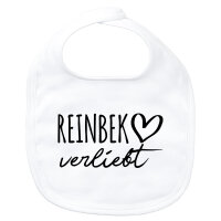Baby Lätzchen Reinbek verliebt Klettverschluss