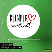 Aufkleber Reinbek verliebt 10cm Sticker