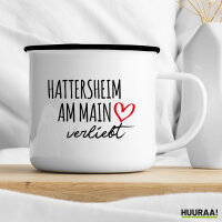 Emaille Tasse Verden Aller verliebt 300ml Vintage Emaille Becher