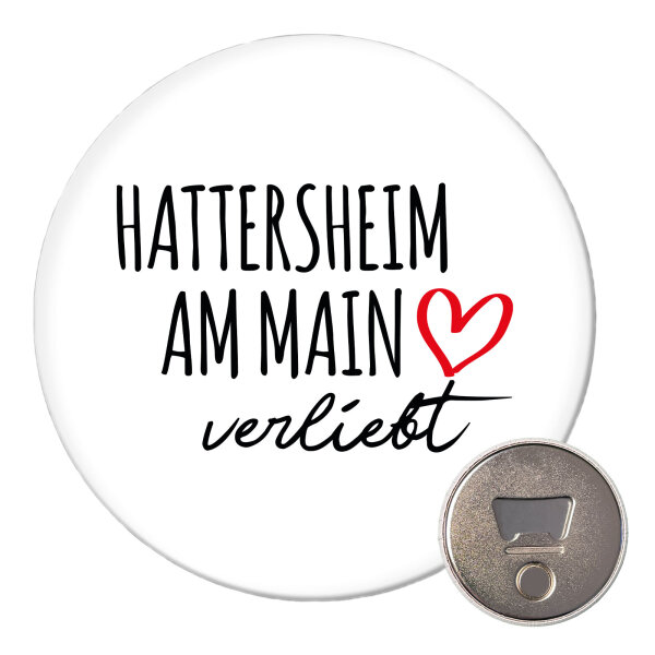 Magnet Hattersheim am Main verliebt 59mm Kühlschrankmagnet Flaschenöffner