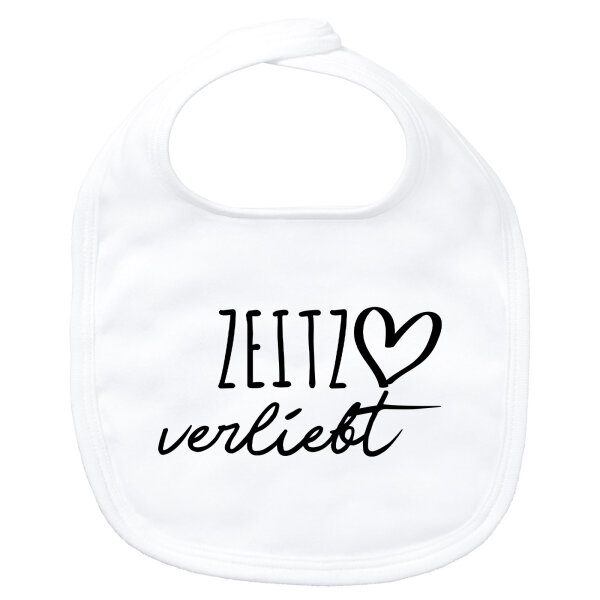 Baby Lätzchen Zeitz verliebt Klettverschluss