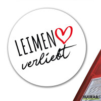Aufkleber Leimen verliebt 10cm Sticker