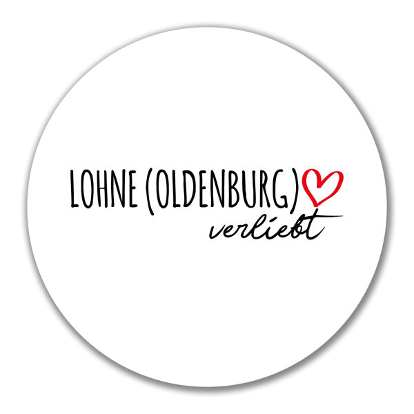 Aufkleber Lohne Oldenburg verliebt 10cm Sticker