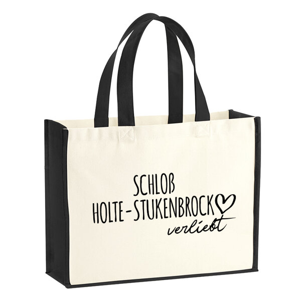 Jutetasche Schloß Holte-Stukenbrock verliebt 21 Liter Black