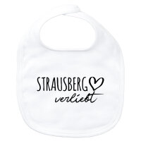Baby Lätzchen Strausberg verliebt Klettverschluss