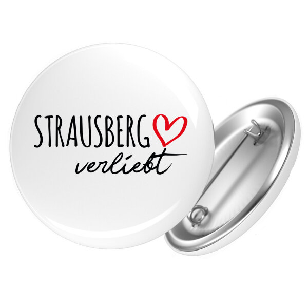 Button Strausberg verliebt Anstecker