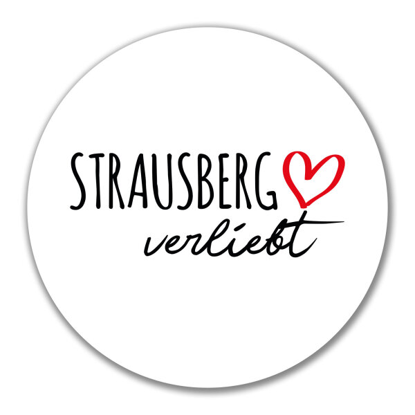Aufkleber Strausberg verliebt 10cm Sticker