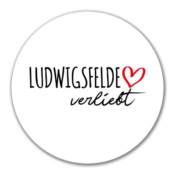 Aufkleber Ludwigsfelde verliebt 10cm Sticker