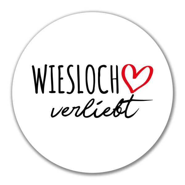 Aufkleber Wiesloch verliebt 10cm Sticker