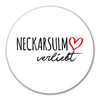 Aufkleber Neckarsulm verliebt 10cm Sticker