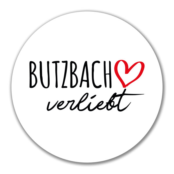 Aufkleber Butzbach verliebt 10cm Sticker