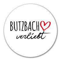 Aufkleber Butzbach verliebt 10cm Sticker