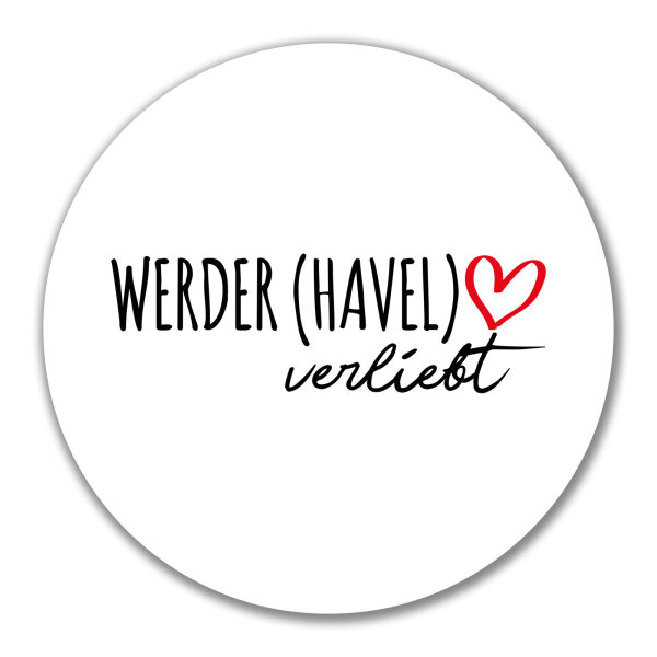 Aufkleber Werder Havel verliebt 10cm Sticker