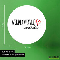 Aufkleber Werder Havel verliebt 10cm Sticker