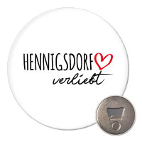 Magnet Hennigsdorf verliebt 59mm K&uuml;hlschrankmagnet
