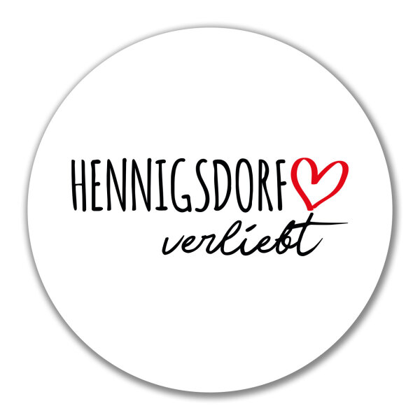 Aufkleber Hennigsdorf verliebt 10cm Sticker