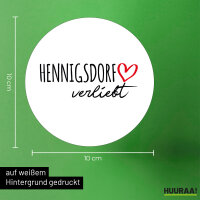 Aufkleber Hennigsdorf verliebt 10cm Sticker