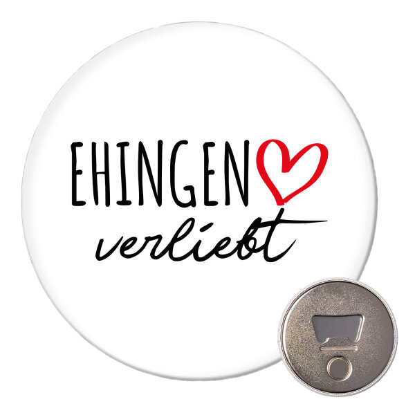 Magnet Ehingen verliebt 59mm Kühlschrankmagnet Flaschenöffner