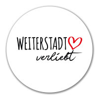 Aufkleber Weiterstadt verliebt 10cm Sticker