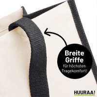 Jutetasche Bad Honnef verliebt 21 Liter Black