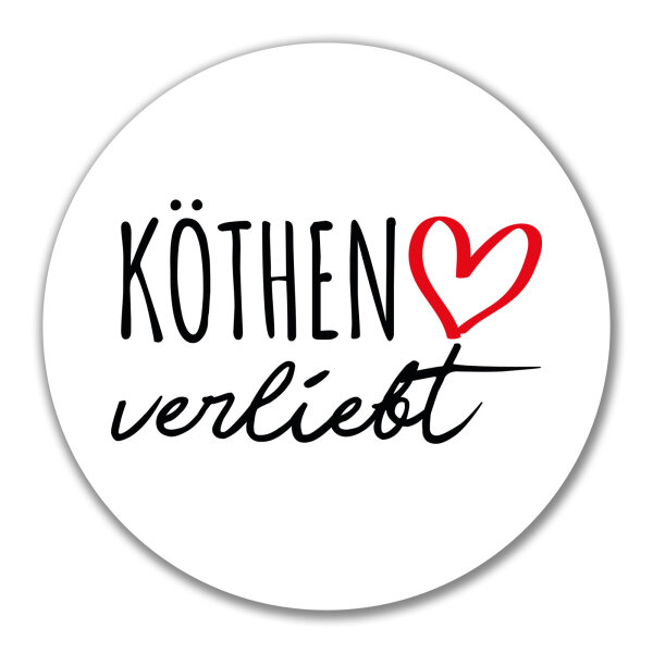Aufkleber Köthen Anhalt verliebt 10cm Sticker