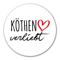 Aufkleber Köthen Anhalt verliebt 10cm Sticker