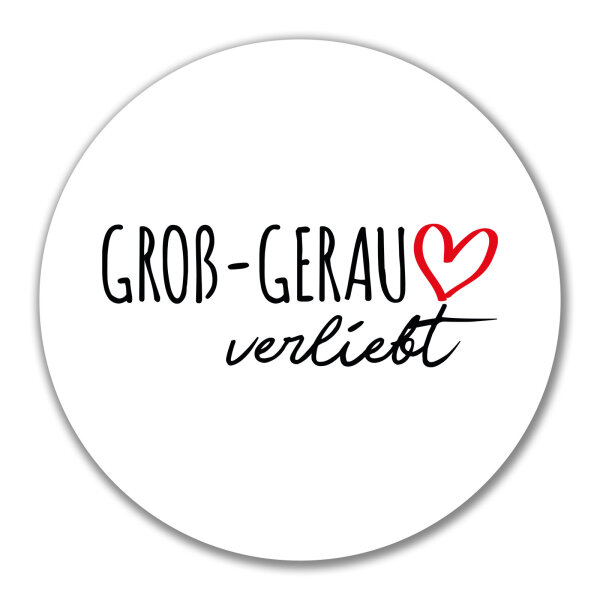 Aufkleber Groß-Gerau verliebt 10cm Sticker