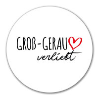 Aufkleber Groß-Gerau verliebt 10cm Sticker