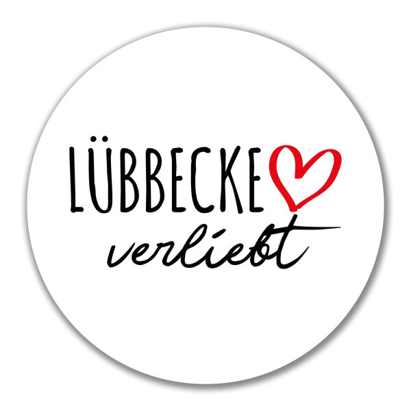 Aufkleber Lübbecke verliebt 10cm Sticker