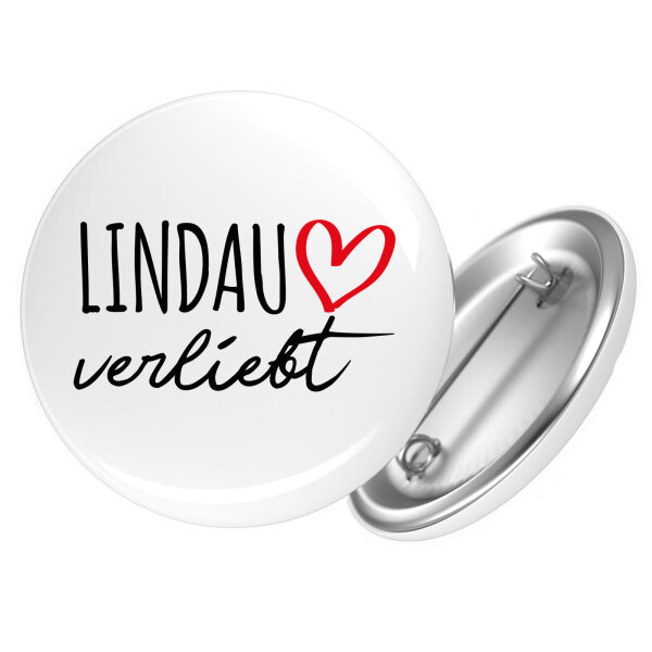 Button Lindau Bodensee verliebt Anstecker