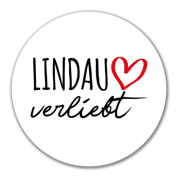 Aufkleber Lindau Bodensee verliebt 10cm Sticker