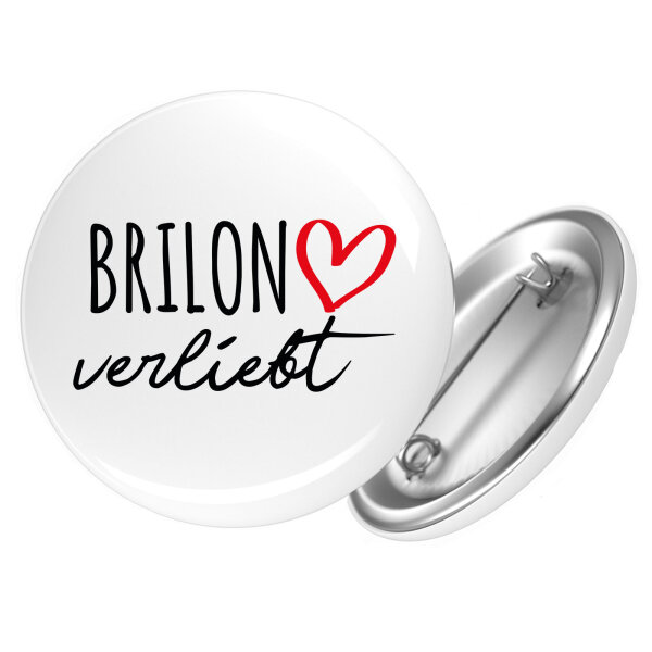 Button Brilon verliebt Anstecker