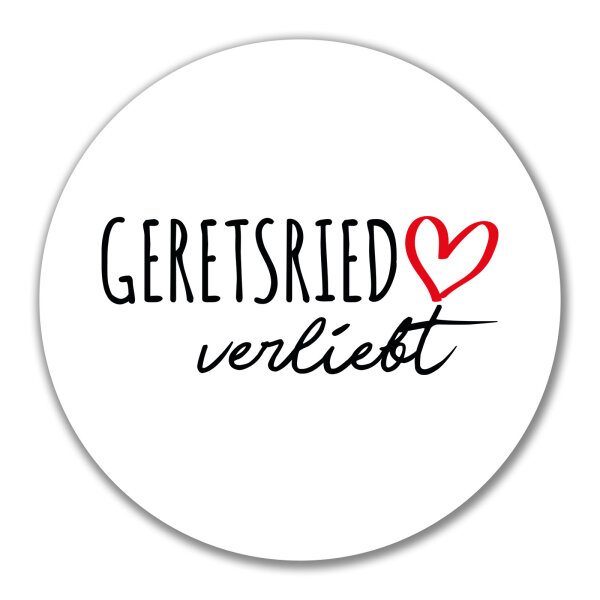 Aufkleber Geretsried verliebt 10cm Sticker