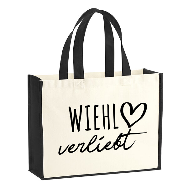 Jutetasche Wiehl verliebt 21 Liter Black