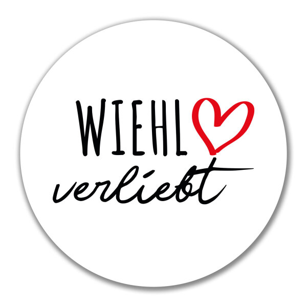 Aufkleber Wiehl verliebt 10cm Sticker