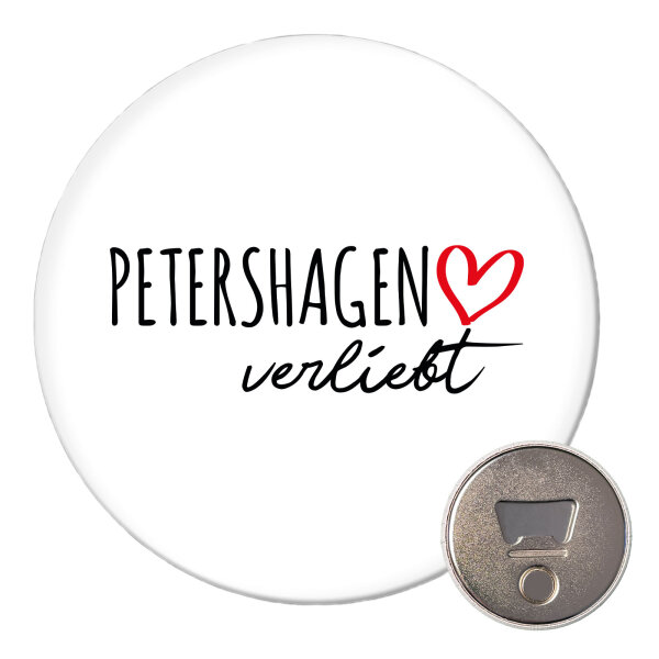 Magnet Petershagen verliebt 59mm Kühlschrankmagnet Flaschenöffner