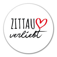 Aufkleber Zittau verliebt 10cm Sticker